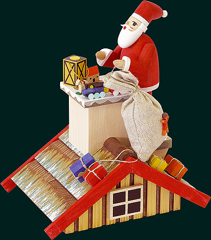 Glaesser Incense Smokers - Roof with Santa