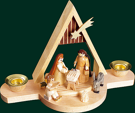 Glaesser Candle Holder - Birth Scene Jesus Christ 4